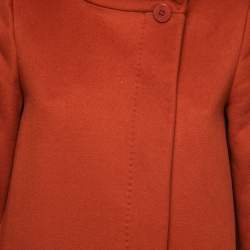 Max Mara Rust Orange Wool Coat XS