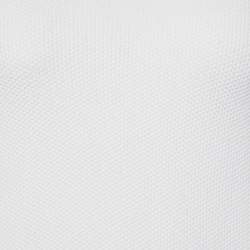 Pre Owned Max Mara White Ruffled Cotton Knit Sweater S