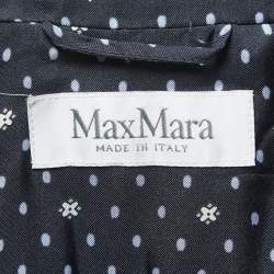Pre Owned Max Mara Navy Blue Printed Pocket Detail Shirt S