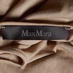 Pre Owned Max Mara Pink Floral Lace & Cotton Knit Embellished Detail Sleeveless Top M
