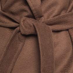 Pre Owned Max Mara Brown Camel Hair Belted Coat S