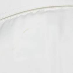 Pre Owned Max Mara White Cotton Button Front Shirt Dress M