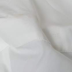 Pre Owned Max Mara White Cotton Button Front Shirt Dress M