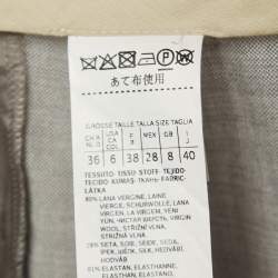 Max Mara Grey Wool Blend Tailored Trousers S
