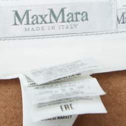 Max Mara Brown Camel Hair Cropped Trousers S