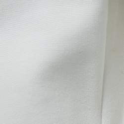 Pre Owned Max Mara White Jersey Knit Tapered Trousers M