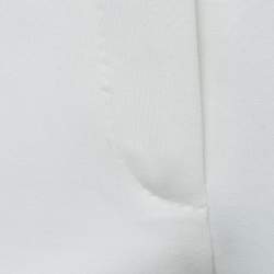 Pre Owned Max Mara White Jersey Knit Tapered Trousers M