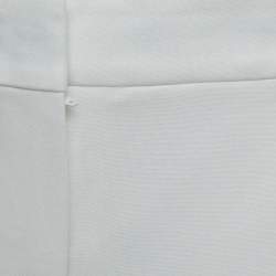 Pre Owned Max Mara White Jersey Knit Tapered Trousers M
