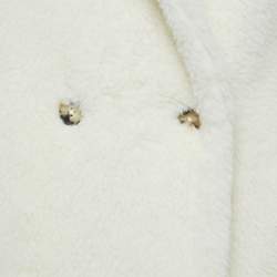 Max Mara Ivory White Double Breasted Teddy Bear Coat S