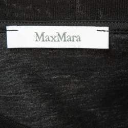 Pre Owned Max Mara Black Dog Print Cotton T-Shirt XL