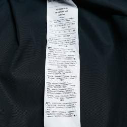 Pre Owned Max Mara Affine Black Crepe and Cotton Pleated Midi Dress S