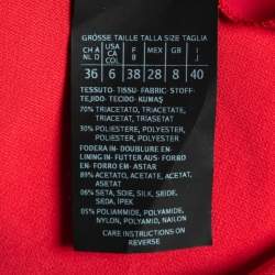 Pre Owned Max Mara Coral Pink Crepe Ruffled One Shoulder Dress S