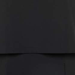 Pre Owned Max Mara Black Crepe Pleated Sleeveless Dress M