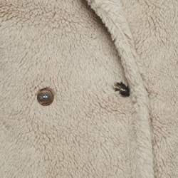 Max Mara Beige Wool Teddy Bear Double Breasted Coat S