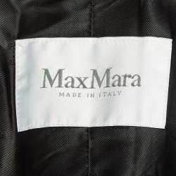 Max Mara Black Wool Teddy Bear Single Breasted Coat M