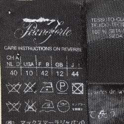 Pre Owned Max Mara Cream Silk Crepe Cape Sleeve Semi Sheer Shirt M