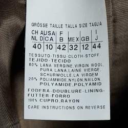 Pre Owned Max Mara Brown Wool Pencil Skirt M