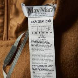 Pre Owned Max Mara Brown Camel Hair Mito Maxi Dress S