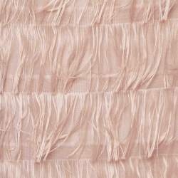Max Mara Pink Synthetic Feather Tiered Midi Dress M