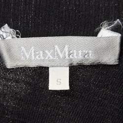 Pre Owned Max Mara Black Wool Knit Sleeveless Short Dress S