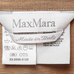 Max Mara Metallic Linen Blend Sleeveless Shirt L
