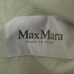 Pre Owned Max Mara Light Green Cotton Double Breasted Falster Trench Coat S