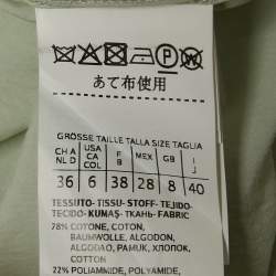 Pre Owned Max Mara Light Green Cotton Double Breasted Falster Trench Coat S