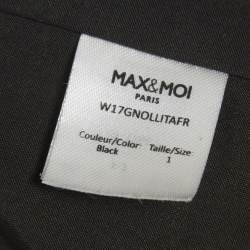 Pre Owned Max & Moi Black Fox Fur Short Gilet S