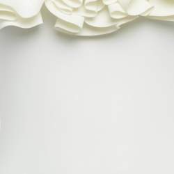Pre Owned Maygel Coronel White Lycra Ruffle Detail Long Aura Dress One Size 