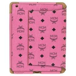 Pre Owned MCM Pink Visetos Leather Elda Ipad Case
