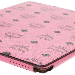 Pre Owned MCM Pink Visetos Leather Elda Ipad Case