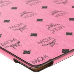 Pre Owned MCM Pink Visetos Leather Elda Ipad Case