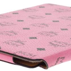 Pre Owned MCM Pink Visetos Leather Elda Ipad Case