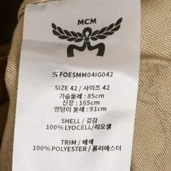 Pre Owned فستان مكم بني ليوسل بشعار بحزام ميدي مقاس متوسط (ميديم)