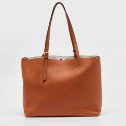 MCM Cognac Leather Medium Himmel Shopper Tote
