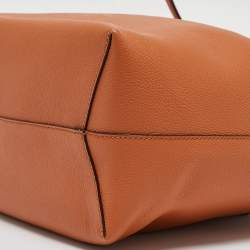 MCM Cognac Leather Medium Himmel Shopper Tote