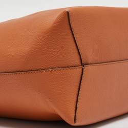 MCM Cognac Leather Medium Himmel Shopper Tote