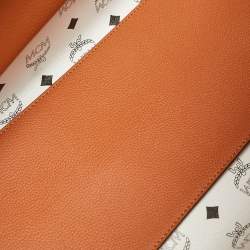 MCM Cognac Leather Medium Himmel Shopper Tote