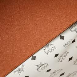 MCM Cognac Leather Medium Himmel Shopper Tote
