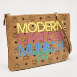 MCM x Honey Dijon Cognac Visetos Coated Canvas Crossbody Bag