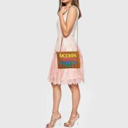MCM x Honey Dijon Cognac Visetos Coated Canvas Crossbody Bag