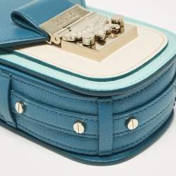 MCM Teal Green Leather Mini Patricia Phone Crossbody Bag
