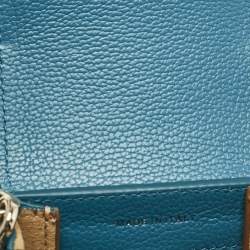 MCM Teal Green Leather Mini Patricia Phone Crossbody Bag