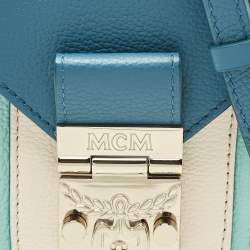 MCM Teal Green Leather Mini Patricia Phone Crossbody Bag