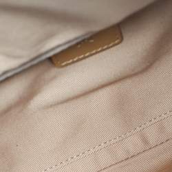 Pre Owned MCM Gold Visetos Coated Canvas Belt Bag