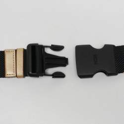 Pre Owned MCM Gold Visetos Coated Canvas Belt Bag