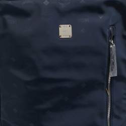 Pre Owned MCM Navy Blue Visetos Nylon Medium Dieter Backpack