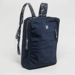 Pre Owned MCM Navy Blue Visetos Nylon Medium Dieter Backpack