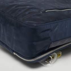 Pre Owned MCM Navy Blue Visetos Nylon Medium Dieter Backpack