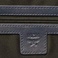 Pre Owned MCM Navy Blue Visetos Nylon Medium Dieter Backpack